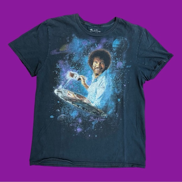 Bob Ross Other - Bob Ross Galaxy Painting Graphic Tee